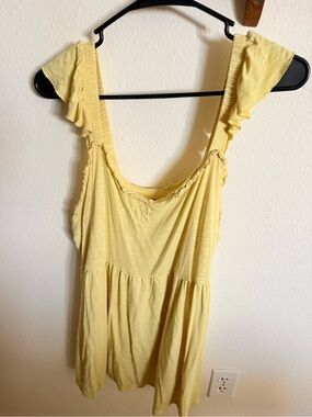 Torrid Yellow Ruffle sleeve Top